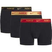 Nike 6P Everyday Essentials Cotton Stretch Trunk Rød/Svart bomull Medi...