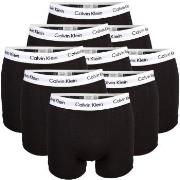 Calvin Klein 9P Cotton Stretch Trunks Svart/Hvit bomull Medium Herre