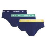 Nike 3P Everyday Essentials Cotton Stretch Hip Brief Mørkblå bomull La...