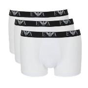 Armani Stretch Jersey Boxer With Logo 3P Hvit bomull X-Large Herre