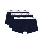 Armani Stretch Jersey Boxer With Logo 3P Marine bomull Small Herre