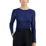 Bread and Boxers Long Sleeve Scoop Back Shirt Marine viskose Large Dam...