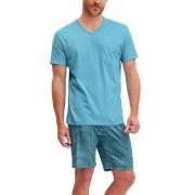 Calida Relax Streamline Short Pyjama Blå/Blå bomull XX-Large Herre