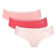 Sloggi Truser 3P GO Crush Hipster Briefs Rød/Rosa bomull X-Large Dame