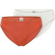 Schiesser Truser 2P Modal Essentials Tai Colored Oransje/Hvit modal 44...