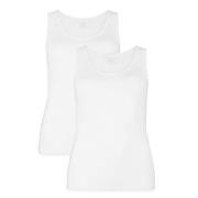 Bamboo basics 2P Anna Knitted Singlet Hvit Medium Dame