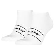 Levis Strømper 2P Organic Cotton Ankle Sock Hvit/Svart Str 35/38
