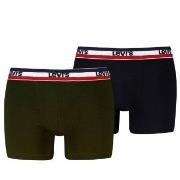 Levis 2P Sportswear Logo Base Boxer Svart/Grønn bomull Medium Herre