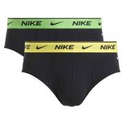 Nike 4P Everyday Cotton Stretch Brief Mørkgrå  bomull Small Herre