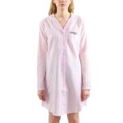Esprit Calista Flannel Nightshirt Hvit/Rosa bomull 42 Dame