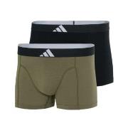 adidas 2P Active Flex Cotton Body Trunk Svart/Grønn bomull Large Herre