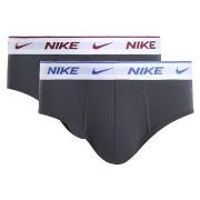 Nike 2P Everyday Cotton Stretch Brief Grå bomull Large Herre