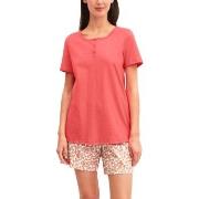 Calida Flower Nights Short Pyjamas Lakserosa bomull Large Dame