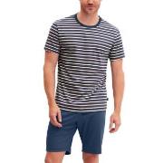 Calida Relax Streamline 2 Short Pyjamas Indigoblå bomull X-Large Herre