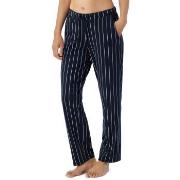 Schiesser Mix and Relax Jersey Long Lounge Pants Marine Stripet bomull...
