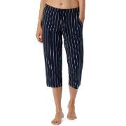 Schiesser Women Mix and Relax Pants Marine Stripet bomull 42 Dame
