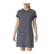 Schiesser Women Shortsleeve Nightshirt Blå/Hvit bomull 40 Dame