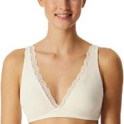 Schiesser BH Unique Cotton Soft Bra With Lace Krem bomull A 75 Dame