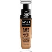 NYX Professional Makeup Can't Stop Won't Stop Foundation Camel - 30 ml