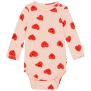 Molo GOTS Foss Baby Body Red Hearts | Rosa | 56 cm