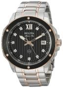 Bulova Herreklokke 98D127 Marine Star Sort/Rose-gulltonet stål Ø46