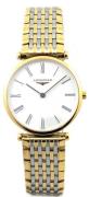 Longines Dameklokke L4.512.2.11.7 Grande Classique Hvit/Gulltonet