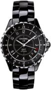 Chanel Dameklokke H3102 J12 Sort/Keramik Ø38 mm