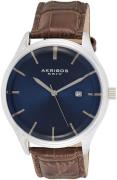 Akribos XXIV Herreklokke AK914SSBU Classic Blå/Lær Ø45 mm