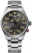 Glycine Herreklokke GL0364 Airpilot Dual Time Sort/Stål Ø44 mm