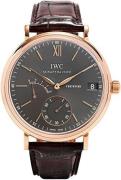 IWC Herreklokke IW510104 Portofino Hand-Wound 8 Days Grå/Lær Ø45 mm