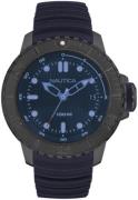 Nautica Herreklokke NAD20509G Blå/Gummi Ø49 mm