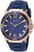 Guess Herreklokke W1253G3 Analog Blå/Gummi Ø44 mm