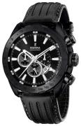 Festina Herreklokke F16901-1 Sport Sort/Lær Ø44 mm