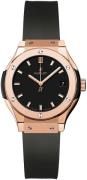 Hublot Dameklokke 581.OX.1181.RX Classic Fusion Sort/Gummi Ø33 mm