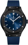 Hublot Dameklokke 581.CM.7170.RX Classic Fusion Blå/Gummi Ø33 mm