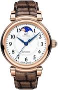 IWC Dameklokke IW459308 Da Vinci Sølvfarget/Lær Ø36 mm