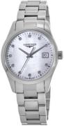 Longines Dameklokke L2.386.4.87.6 Conquest Classic Hvit/Stål Ø29.5