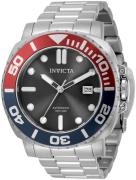 Invicta Herreklokke 34311 Pro Diver Sort/Stål Ø48 mm