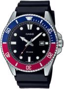 Casio Herreklokke MDV-107-1A3VEF Collection Sort/Gummi Ø44.2 mm