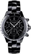 Chanel H0940 J12 Chronograph Sort/Keramik Ø41 mm