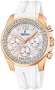 Festina Dameklokke F20611-1 Boyfriend Hvit/Gummi Ø38.1 mm