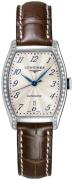 Longines Dameklokke L2.142.0.70.4 Evidenza Sølvfarget/Lær