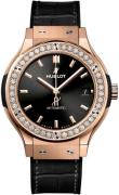 Hublot Dameklokke 565.OX.1480.LR.1204 Classic Fusion Sort/Gummi Ø38