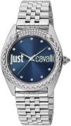 Just Cavalli Dameklokke JC1L195M0055 Animalier Blå/Stål Ø34 mm