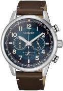 Citizen Herreklokke CA4420-13L Blå/Lær Ø43 mm