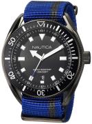 Nautica Herreklokke NAPPRF002 Sort/Tekstil Ø45 mm