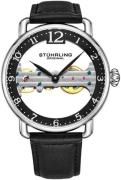 Stührling Original Herreklokke 3914.1 Legacy Sort/Lær Ø42 mm