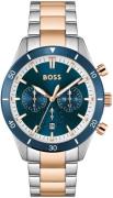 Hugo Boss Herreklokke 1513937 Santiago Blå/Rose-gulltonet stål Ø44