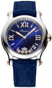 Chopard Dameklokke 278582-6012 Happy Sport Blå/Lær Ø36 mm