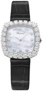 Chopard Dameklokke 13A386-1106 L Heure Du Diamant Hvit/Lær